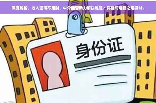 深度解析，收入证明不足时，中介能否助力解决难题？真相与选择之道探讨。