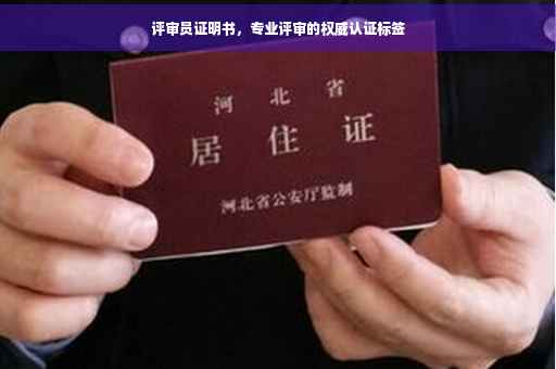 评审员证明书，专业评审的权威认证标签