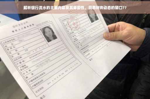 解析银行流水的主要内容及其重要性，洞悉财务动态的窗口??