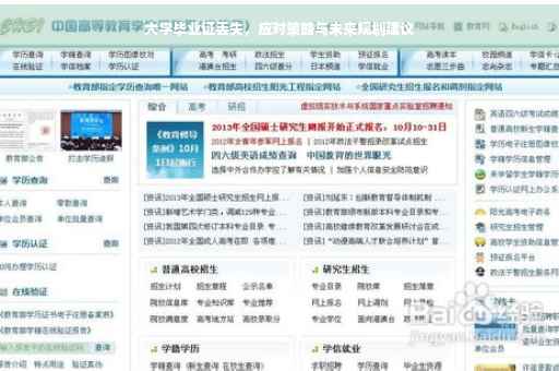 大学毕业证丢失，应对策略与未来规划建议