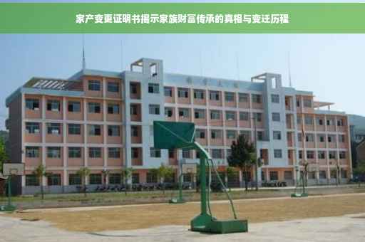 家产变更证明书揭示家族财富传承的真相与变迁历程