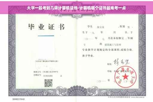 大学一般考到几级计算机证书-计算机哪个证书最难考一点