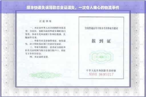 顺丰快递失误导致毕业证遗失，一次令人痛心的物流事件