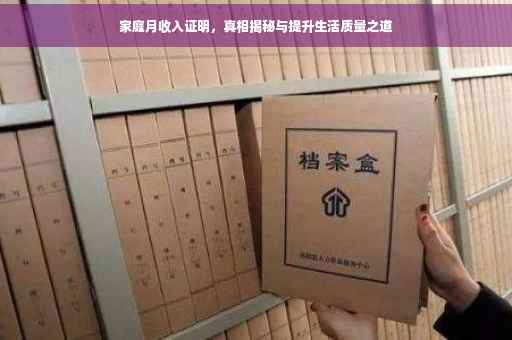 家庭月收入证明，真相揭秘与提升生活质量之道
