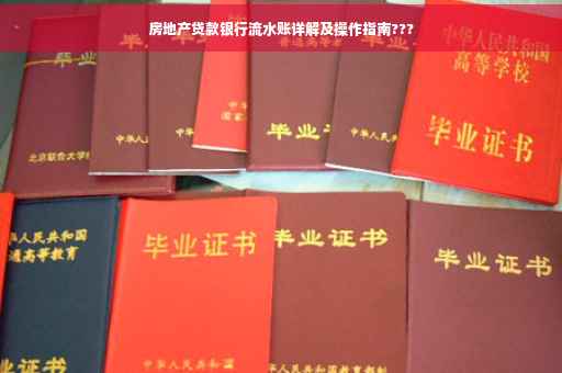 房地产贷款银行流水账详解及操作指南???