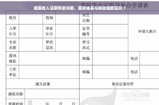 美国收入证明税前详解，薪资体系与税收制度探究 ?