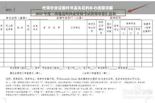 代领毕业证委托书丢失后的补办流程详解