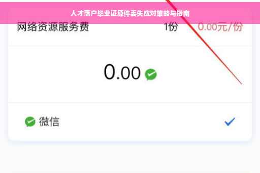 人才落户毕业证原件丢失应对策略与指南