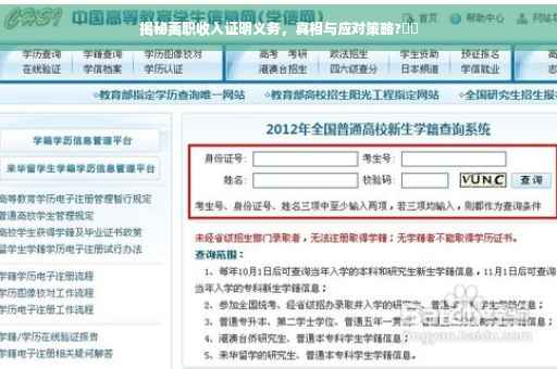 揭秘离职收入证明义务，真相与应对策略?⚡️
