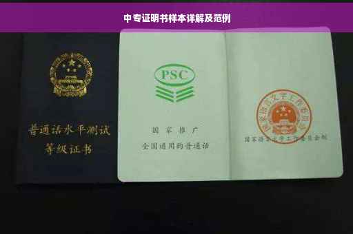 中专证明书样本详解及范例