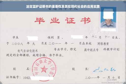 法定监护证明书的重要性及其在现代社会的应用实践