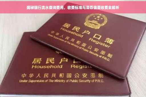揭秘银行流水查询费用，收费标准与是否需要收费全解析