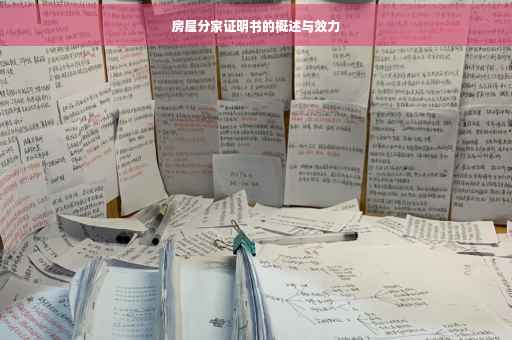 房屋分家证明书的概述与效力 房屋分家证明书的概述与效力