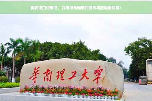 树种进口证明书,开启绿色通道的资质与流程全解析? 树种进口证明书,开启绿色通道的资质与流程全解析?