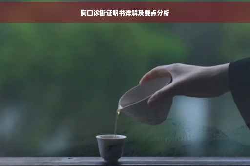 胸口诊断证明书详解及要点分析