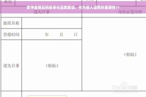 奖学金背后的故事与深度解读，作为收入证明的重要性??