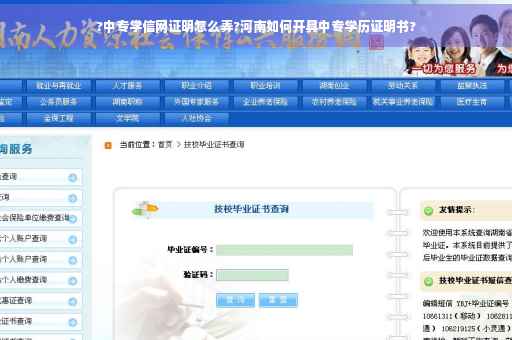 ?中专学信网证明怎么弄?河南如何开具中专学历证明书?