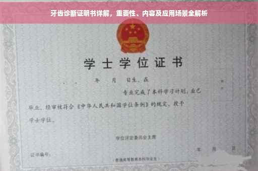 牙齿诊断证明书详解，重要性、内容及应用场景全解析