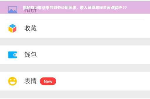 揭秘签证申请中的财务证明要求，收入证明与现金要点解析 ??