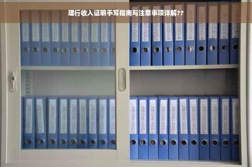 建行收入证明手写指南与注意事项详解??