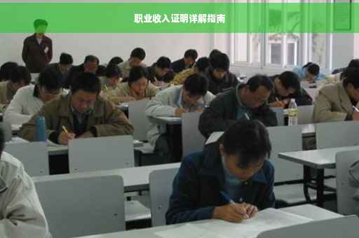 职业收入证明详解指南