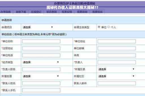 揭秘代办收入证明真相大揭秘??