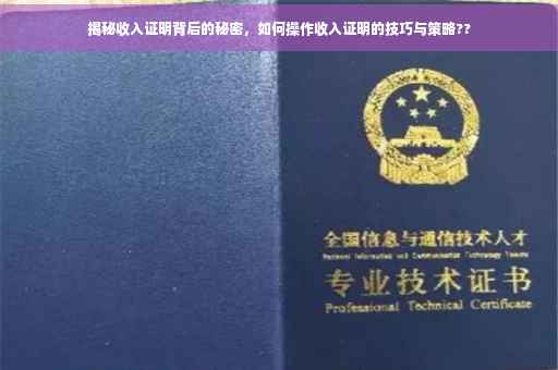 揭秘收入证明背后的秘密，如何操作收入证明的技巧与策略??