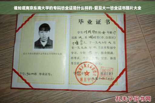 谁知道南京东南大学的专科毕业证是什么样的-复旦大一毕业证书图片大全