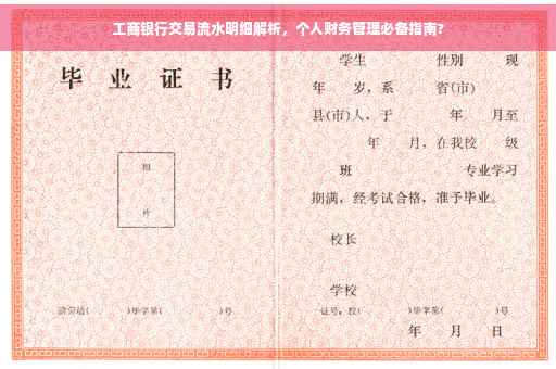 工商银行交易流水明细解析，个人财务管理必备指南?
