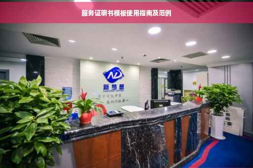 服务证明书模板使用指南及范例