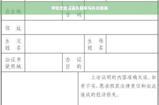 学生毕业证丢失解析与补办指南