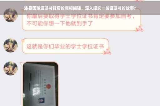 沛县医院证明书背后的真相揭秘，深入探究一份证明书的故事?