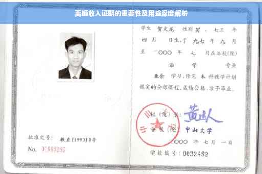 离婚收入证明的重要性及用途深度解析