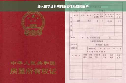 法人签字证明书的重要性及应用解析