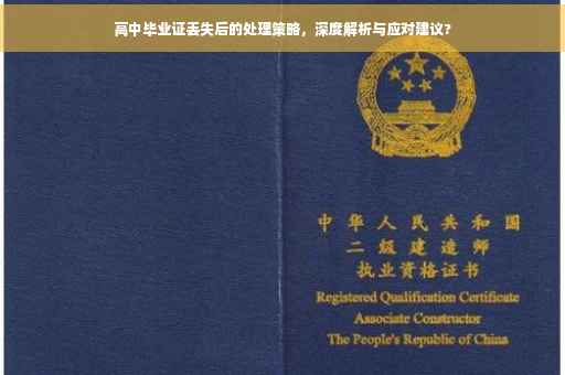 高中毕业证丢失后的处理策略，深度解析与应对建议?