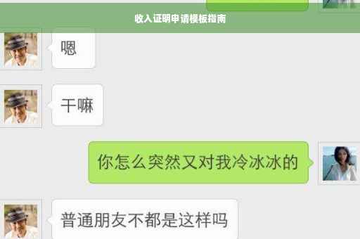 收入证明申请模板指南