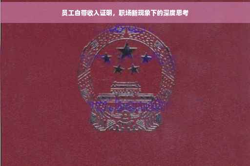员工自带收入证明，职场新现象下的深度思考