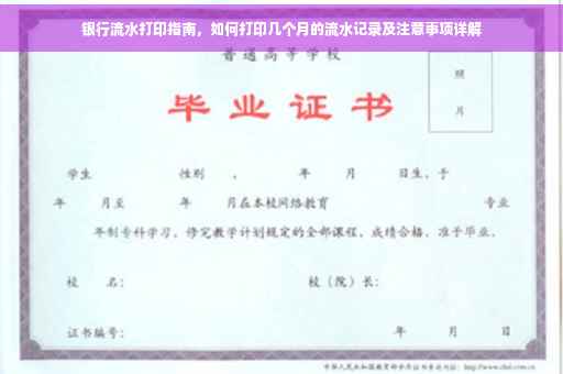 银行流水打印指南，如何打印几个月的流水记录及注意事项详解