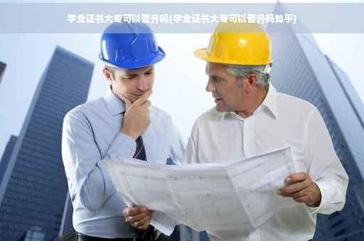 学业证书大专可以晋升吗(学业证书大专可以晋升吗知乎)
