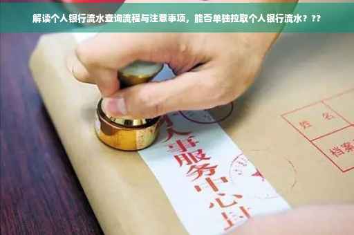 解读个人银行流水查询流程与注意事项，能否单独拉取个人银行流水？??