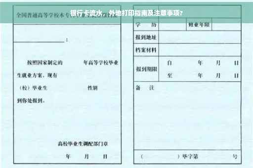 银行卡流水，外地打印指南及注意事项?