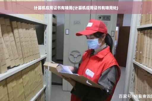 计算机应用证书有啥用(计算机应用证书有啥用处)