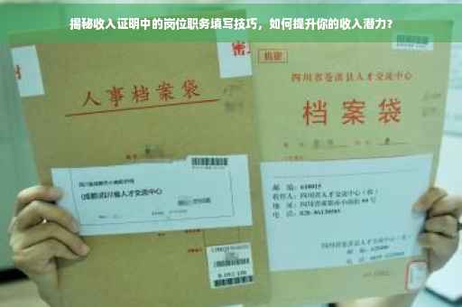 揭秘收入证明中的岗位职务填写技巧，如何提升你的收入潜力？