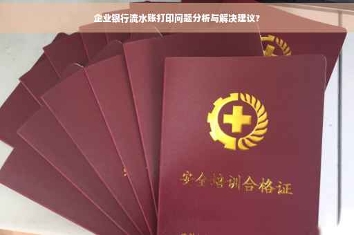 企业银行流水账打印问题分析与解决建议?