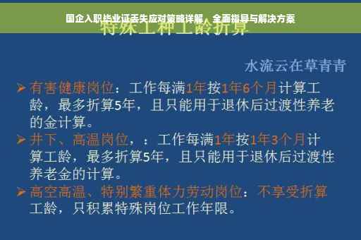 国企入职毕业证丢失应对策略详解，全面指导与解决方案