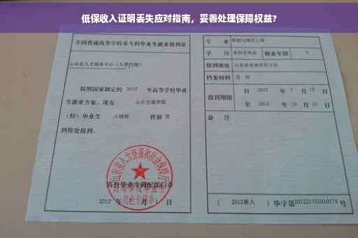 低保收入证明丢失应对指南，妥善处理保障权益?