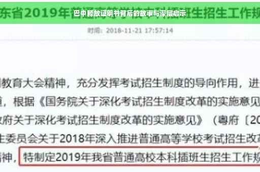 巴中释放证明书背后的故事与深层启示