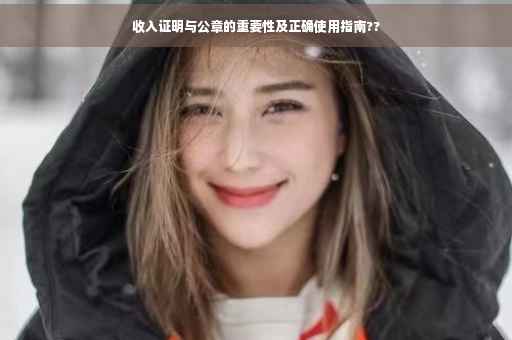 收入证明与公章的重要性及正确使用指南??
