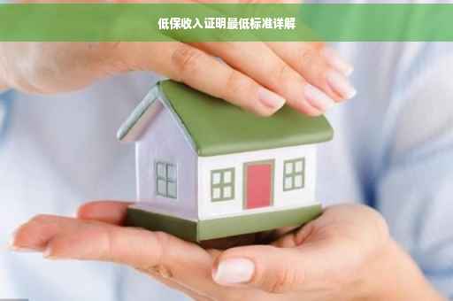 低保收入证明最低标准详解