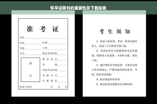 怀孕证明书的重要性及下载指南